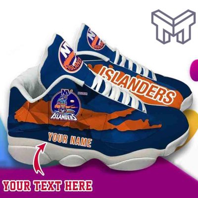 New York Islanders Nyi Air Jordan 13,Nhl Retro White Black J13 Shoes Custom Shoes