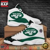 New York Jets Football NFL Big Logo 6 Air Jordan 13 Sneakers Shoes Shoes