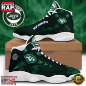 NFL New York Jets New Design Air Jordan 13 Running Sneakers Shoes For Fans