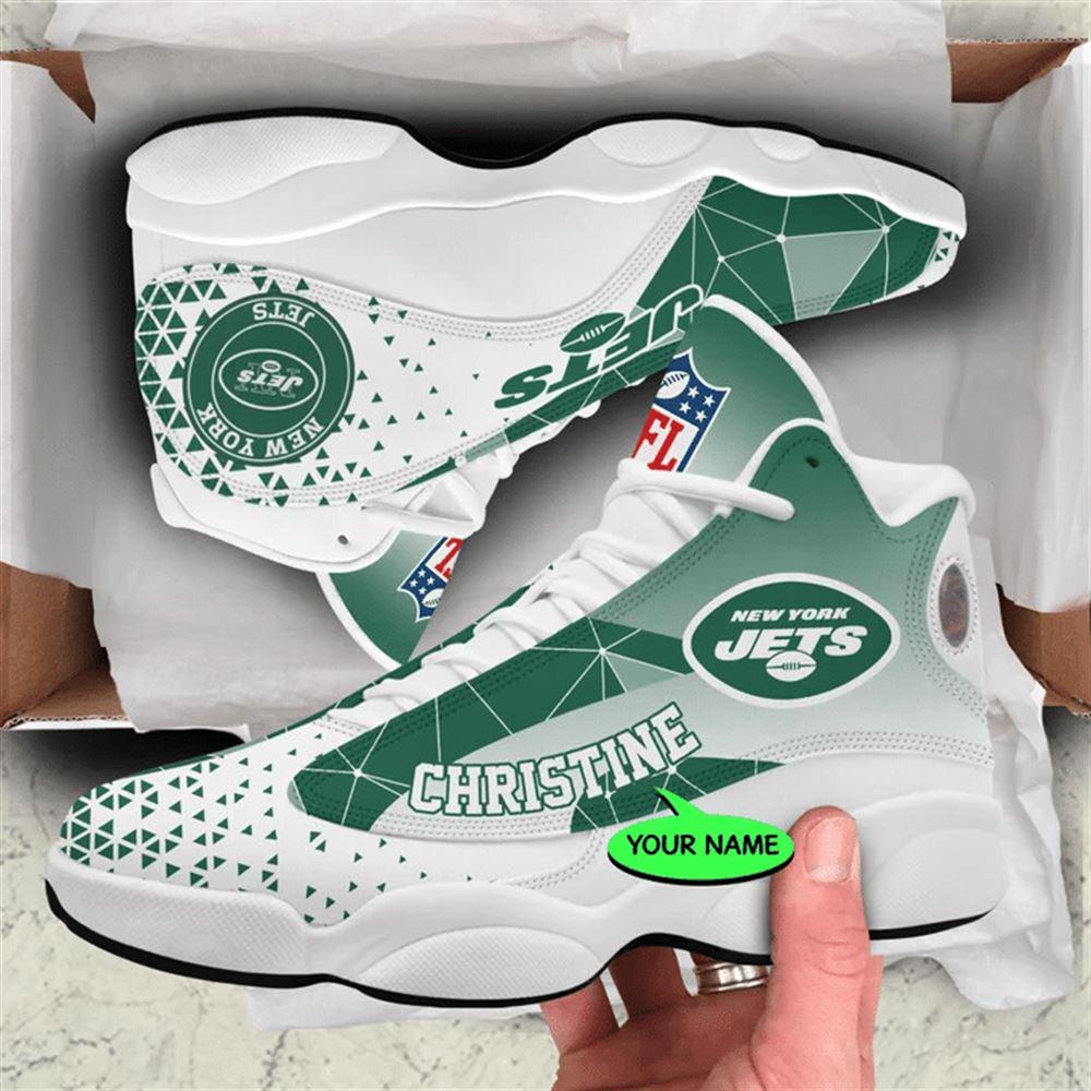 New York Jets NFL Custom Name Retro Jordan 13 Shoes New York Jets NFL Custom Name Retro Jordan 13 Shoes