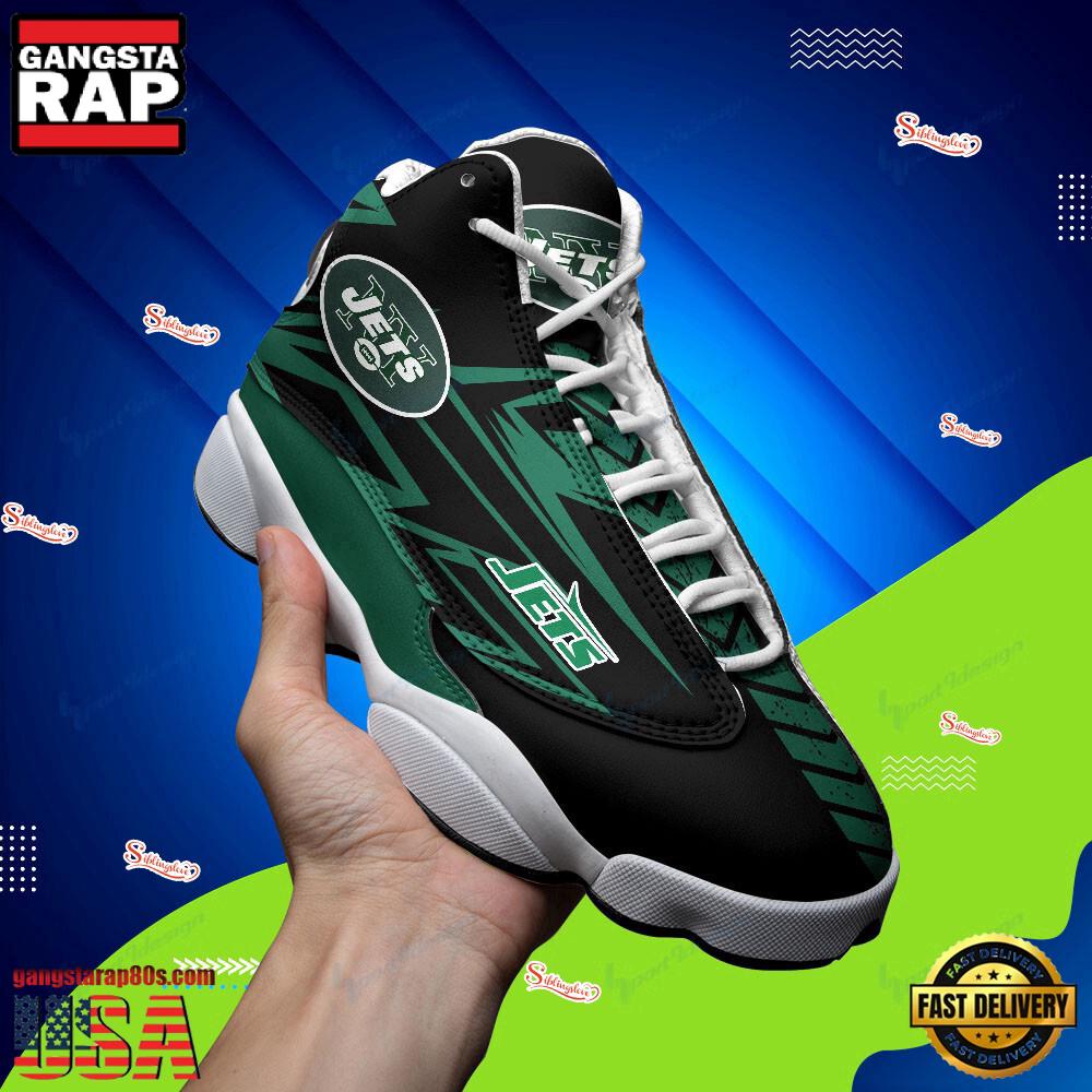 NFL New York Jets Team New Design Air Jordan 13 Running Sneakers Shoes For Fans NFL New York Jets Team New Design Air Jordan 13 Running Sneakers Shoes For Fans