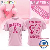 New York Rangers 2025 NHL Pink Breast Cancer Awareness All Over Print Shirt