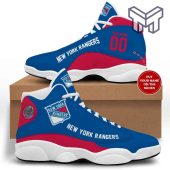 New York Rangers Air Jordan 13nhl Retro White Black J13 Shoes Custom Shoes.jpg - demo10