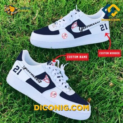 New York Yankees Custom Shoes MLB Air Force 1 DICONIG FASHION