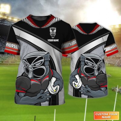 New Zealand Warriors Personalized Name 3D Tshirt Gift For Nrl Fan Tad 01