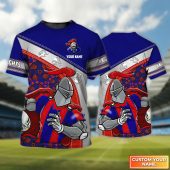 Newcastle Knights Personalized Name 3D Tshirt Gift For Nrl Fan Tad 01