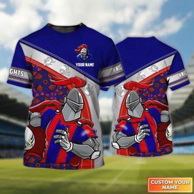 Newcastle Knights Personalized Name 3D Tshirt Gift For Nrl Fan Tad 01