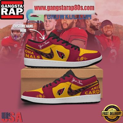 Arizona Cardinals Personalized Air Jordan 1 Sneakers Shoes