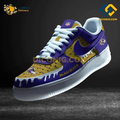 NFL Baltimore Ravens Air Force 1 Custom Shoes DICONIG FASHION
