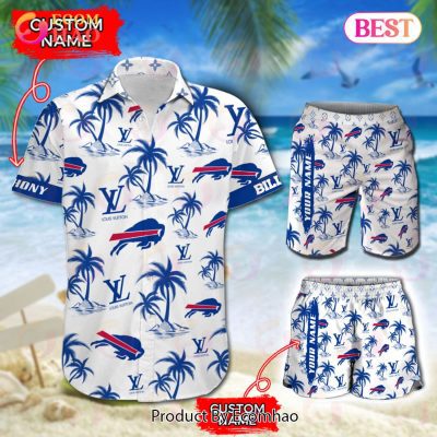 NFL Buffalo Bills Louis Vuitton Logo Pattern Hawaiian Shirt & Shorts