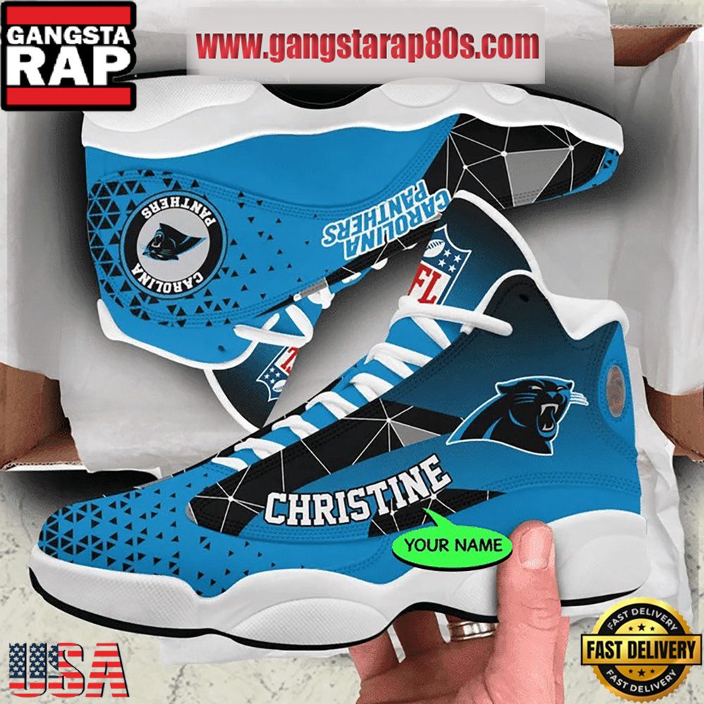 NFL Carolina Panthers Personalized Air Jordan 13 Sport Shoes NFL Carolina Panthers Personalized Air Jordan 13 Sport Shoes