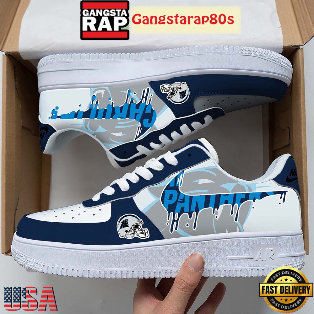 NFL Carolina Panthers Team Logo Unique Air Force 1 Shoes Running Sneakers NFL Carolina Panthers Team Logo Unique Air Force 1 Shoes Running Sneakers
