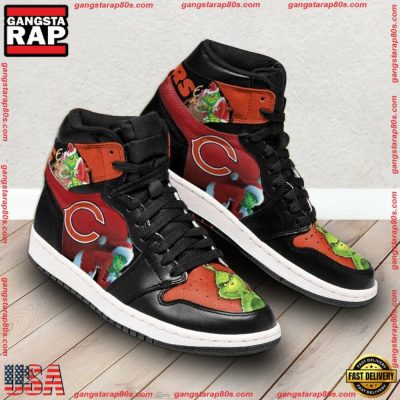 NFL Chicago Bears Football Logo Team Air Jordan 1 Running Sneakers Shoes