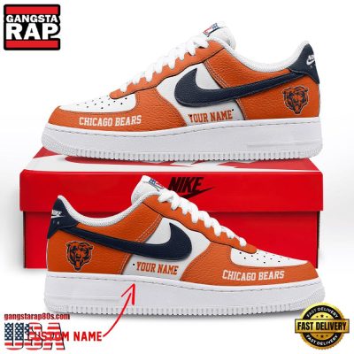 NFL Chicago Bears New Design Custom Air Force 1 Running Sneakers Shoes