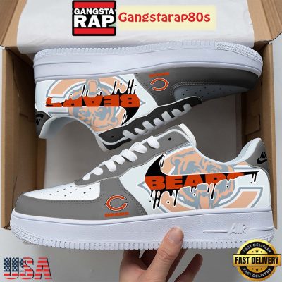 NFL Chicago Bears Team Logo Unique Air Force 1 Shoes Running Sneakers