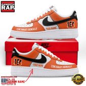 NFL Cincinnati Bengals New Design Custom Air Force 1 Running Sneakers Shoes
