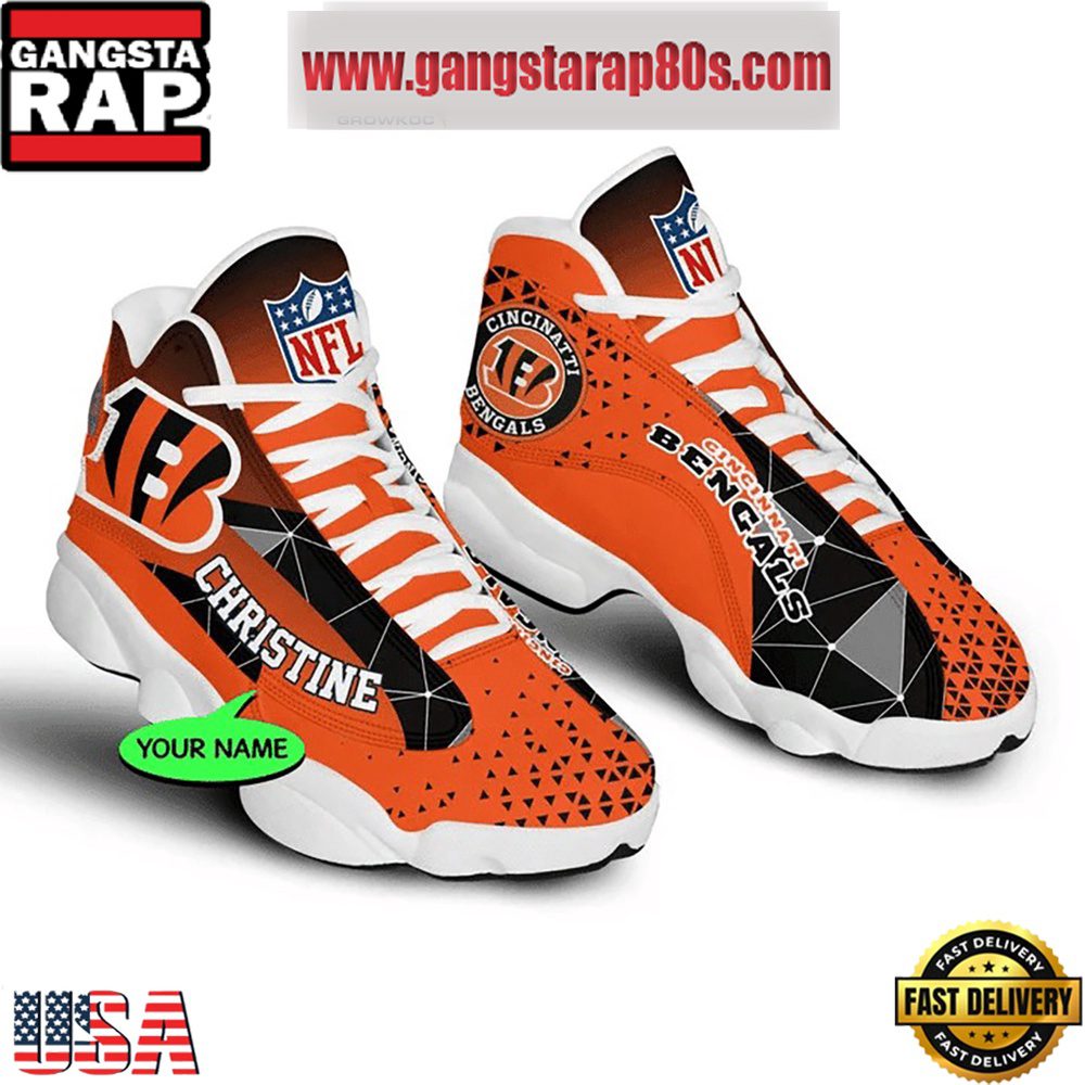 NFL Cincinnati Bengals Personalized Air Jordan 13 Sport Shoes NFL Cincinnati Bengals Personalized Air Jordan 13 Sport Shoes