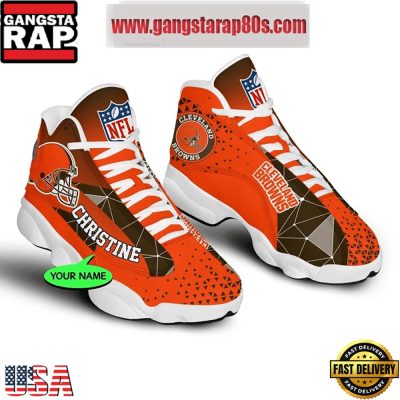 NFL Cleveland Browns Personalized Air Jordan 13 Sport Shoes