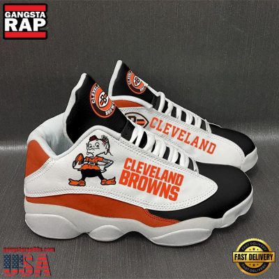 NFL Cleveland Browns White Air Jordan 13 Sneakers Shoes Shoes