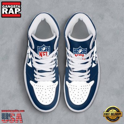 NFL Dallas Cowboys Grunge Style Custom Name Air Jordan 1 Running Sneakers Shoes