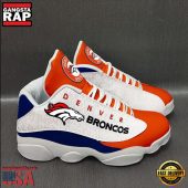 NFL Denver Broncos Logo Team Air Jordan 13 Sneakers Shoes Shoes