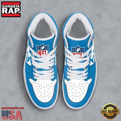 NFL Detroit Lions Grunge Style Custom Name Air Jordan 1 Running Sneakers Shoes
