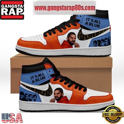 Drake It's All A Blur Air Jordan 1 Sneakers Shoes