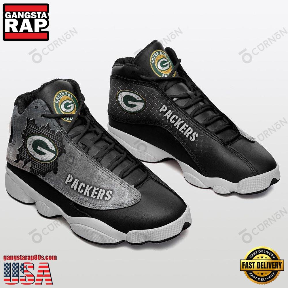 NFL Green Bay Packers New Design Air Jordan 13 Running Sneakers Shoes NFL Green Bay Packers New Design Air Jordan 13 Running Sneakers Shoes