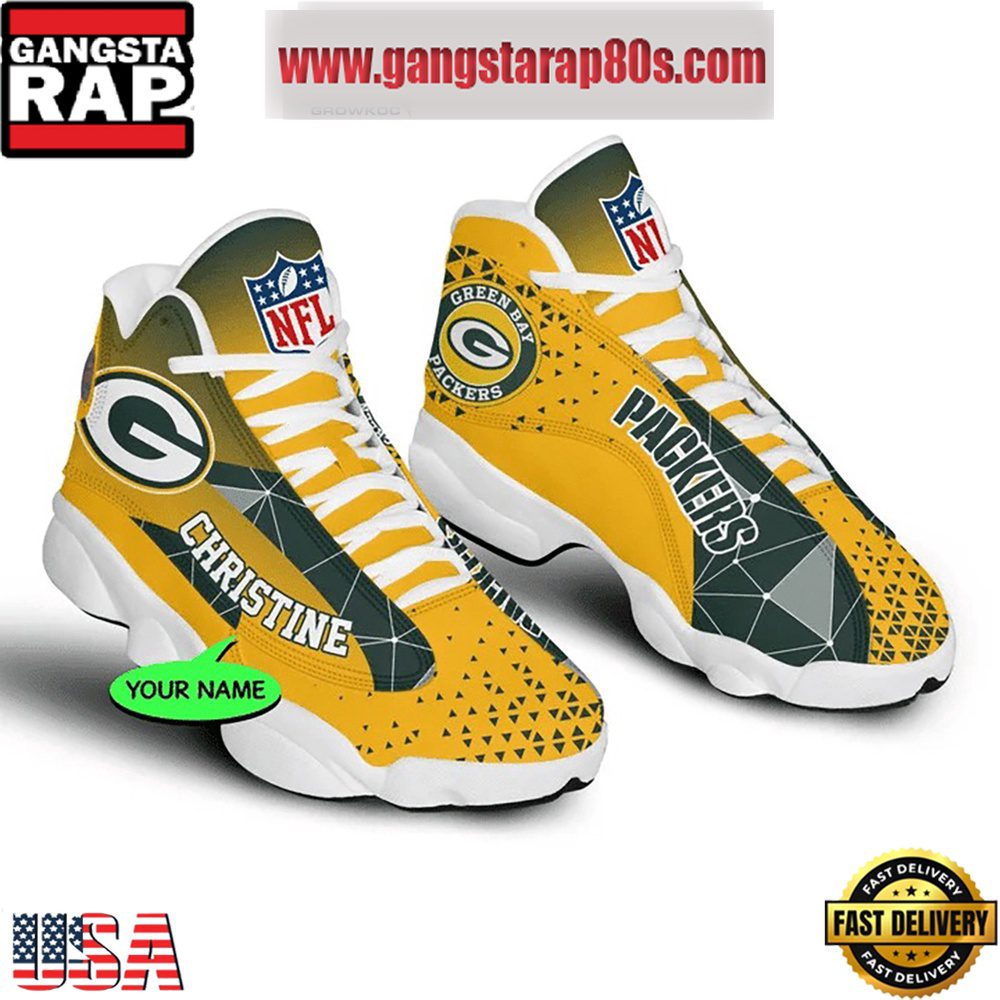 NFL Green Bay Packers Personalized Air Jordan 13 Sport Shoes NFL Green Bay Packers Personalized Air Jordan 13 Sport Shoes