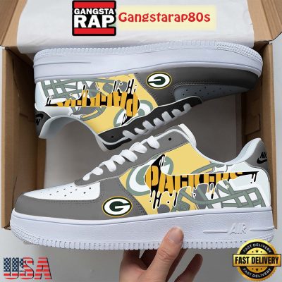 NFL Green Bay Packers Team Logo Unique Air Force 1 Shoes Running Sneakers