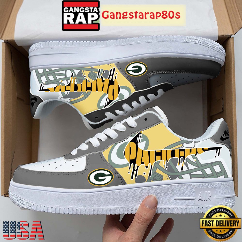 NFL Green Bay Packers Team Logo Unique Air Force 1 Shoes Running Sneakers NFL Green Bay Packers Team Logo Unique Air Force 1 Shoes Running Sneakers