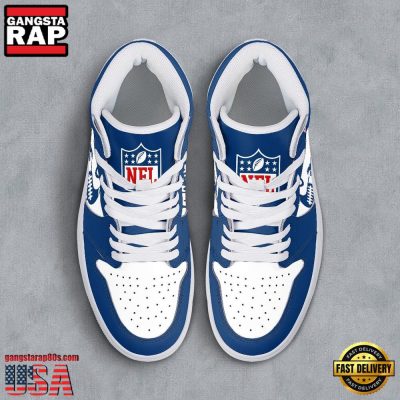 NFL Indianapolis Colts Grunge Style Custom Name Air Jordan 1 Running Sneakers Shoes