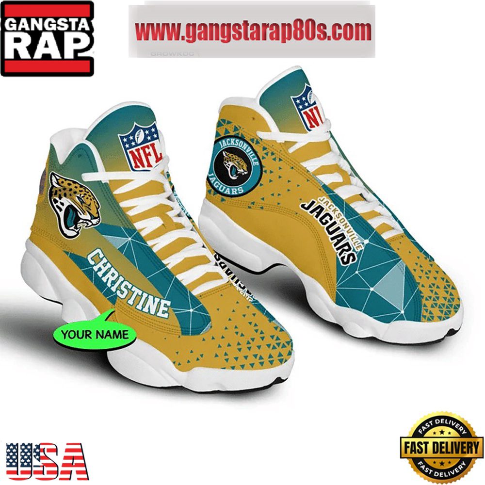 NFL Jacksonville Jaguars Personalized Air Jordan 13 Sport Shoes NFL Jacksonville Jaguars Personalized Air Jordan 13 Sport Shoes