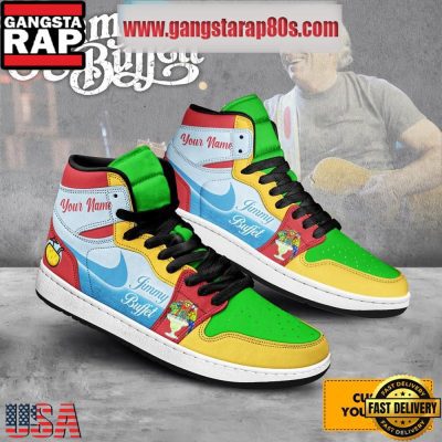 Jimmy Buffet It's Summer Time Personalized Air Jordan 1 Sneakers Shoes