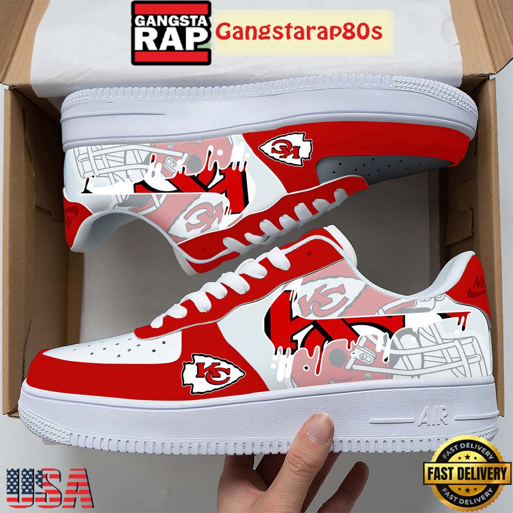 NFL Kansas City Chiefs Team Logo Unique Air Force 1 Shoes Running Sneakers NFL Kansas City Chiefs Team Logo Unique Air Force 1 Shoes Running Sneakers