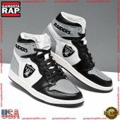NFL Las Vegas Raiders Football Logo Team Air Jordan 1 Running Sneakers Shoes