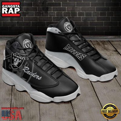 NFL Las Vegas Raiders Team New Design Air Jordan 13 Running Sneakers Shoes