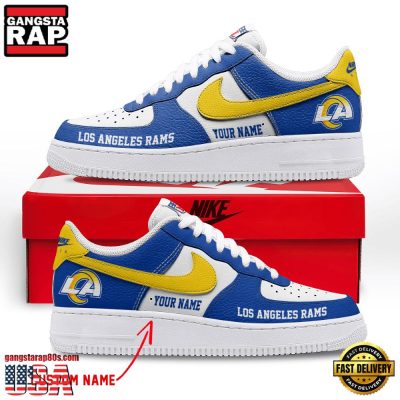 NFL Los Angeles Rams New Design Custom Air Force 1 Running Sneakers Shoes