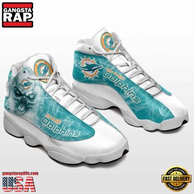 NFL Miami Dolphins New Design Air Jordan 13 Running Sneakers Shoes