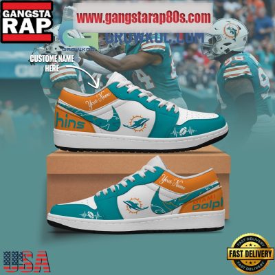 Miami Dolphins Personalized Air Jordan 1 Sneakers Shoes