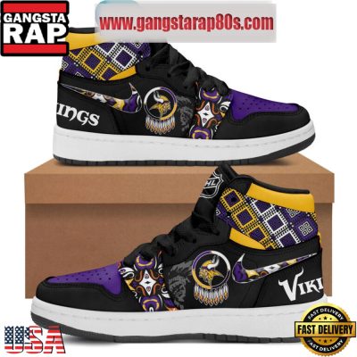 Minnesota Vikings 2024 Native American Heritage Month Air Jordan 1 Sneakers Shoes