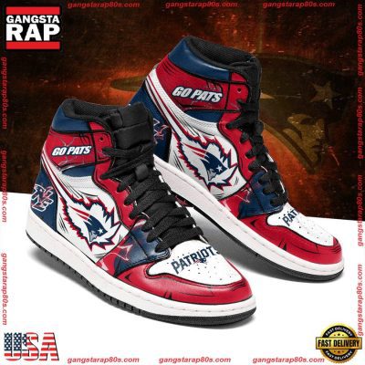 NFL New England Patriots Football Logo Team Air Jordan 1 Running Sneakers Shoes