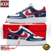 NFL New England Patriots New Design Custom Air Force 1 Running Sneakers Shoes