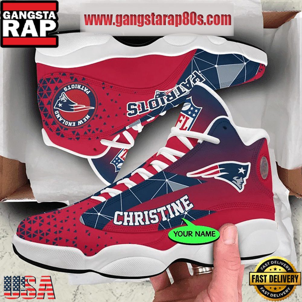 NFL New England Patriots Personalized Air Jordan 13 Sport Shoes NFL New England Patriots Personalized Air Jordan 13 Sport Shoes