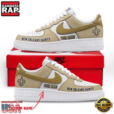 NFL New Orleans Saints New Design Custom Air Force 1 Running Sneakers Shoes