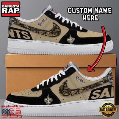 NFL New Orleans Saints Logo Team Design Custom Air Force 1 Shoes