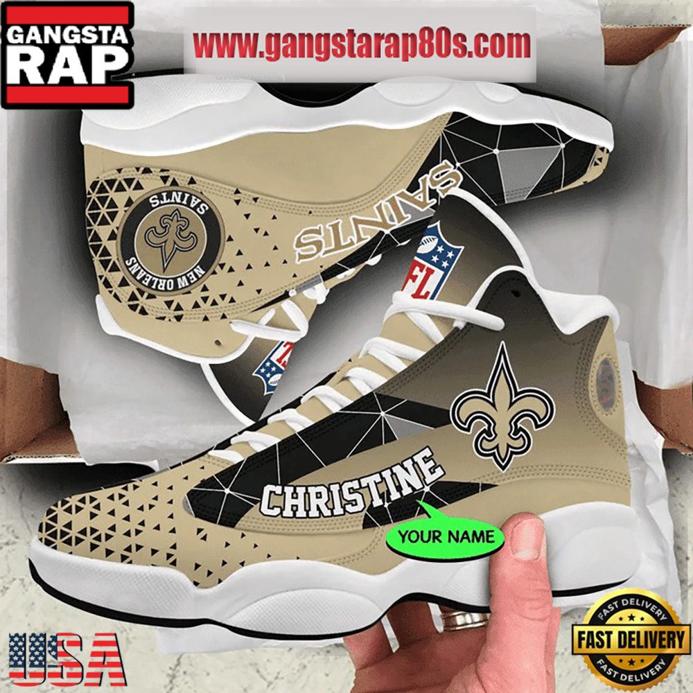 NFL New Orleans Saints Personalized Air Jordan 13 Sport Shoes NFL New Orleans Saints Personalized Air Jordan 13 Sport Shoes