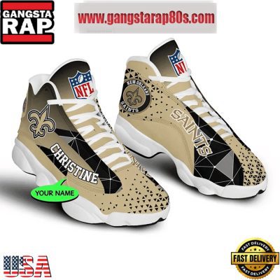 NFL New Orleans Saints Personalized Air Jordan 13 Sport Shoes