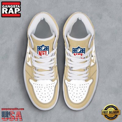 NFL New OrleansSaints Grunge Style Custom Name Air Jordan 1 Running Sneakers Shoes