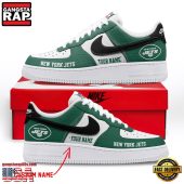 NFL New York Jets New Design Custom Air Force 1 Running Sneakers Shoes